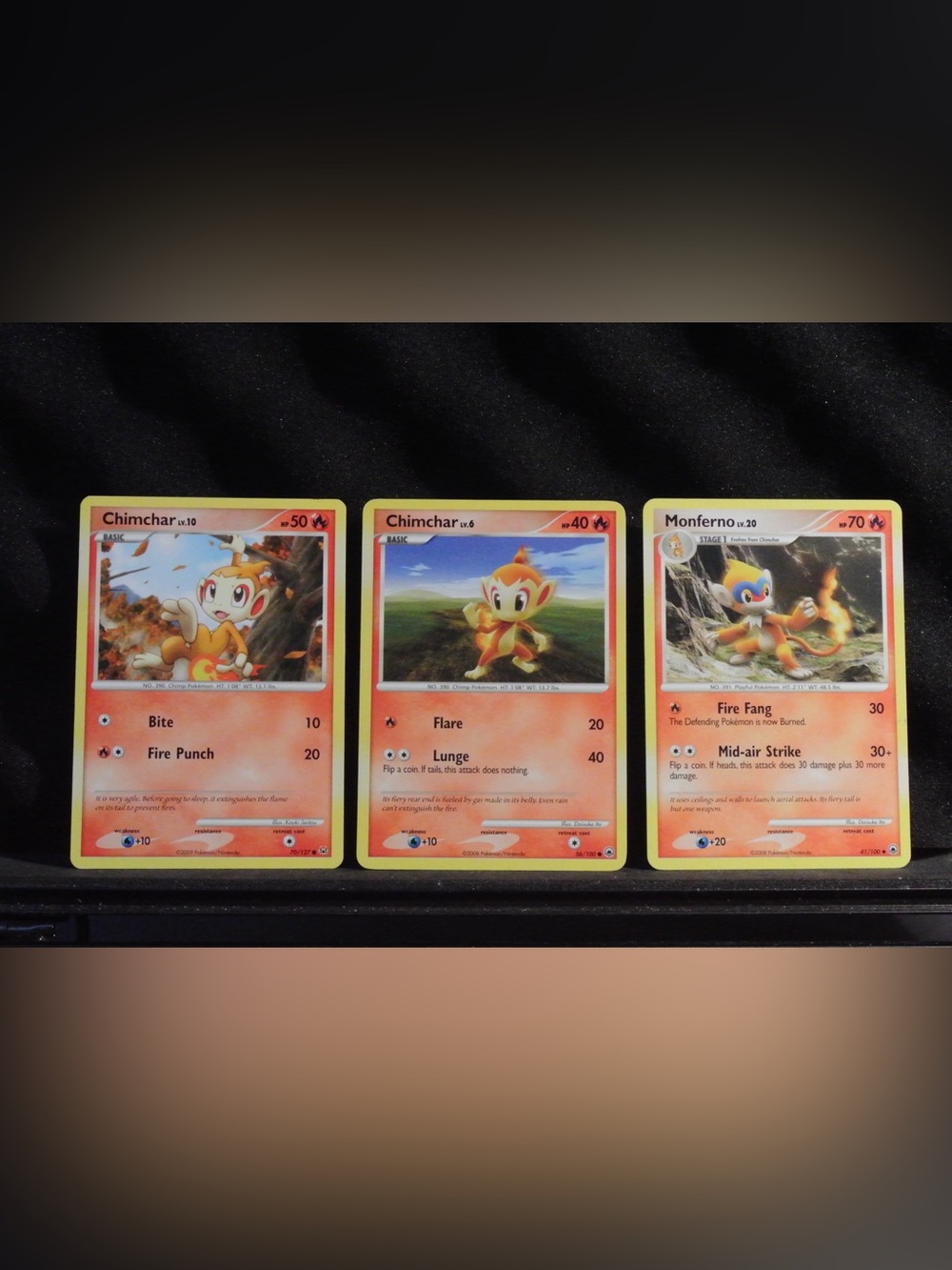 Pokemon Chimchar & Monferno Trio — Orange TCG Cards